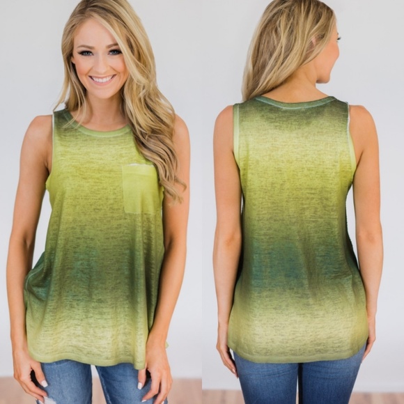 Green ombre pocket tank - Picture 2 of 7
